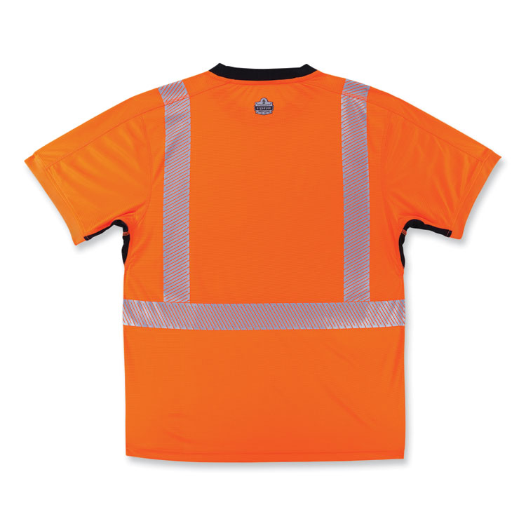 GloWear 8283BK Class 2 Lightweight Performance Hi-Vis T-Shirt, 4X-Large, Orange