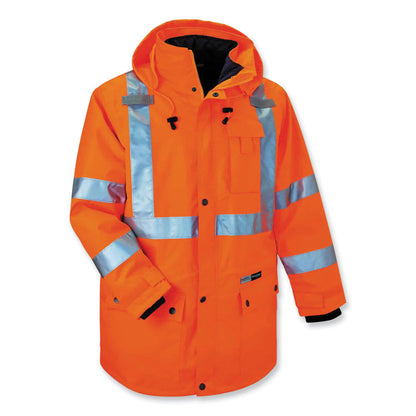 GloWear 8385 Class 3 Hi-Vis 4-in-1 Jacket, Small, Orange