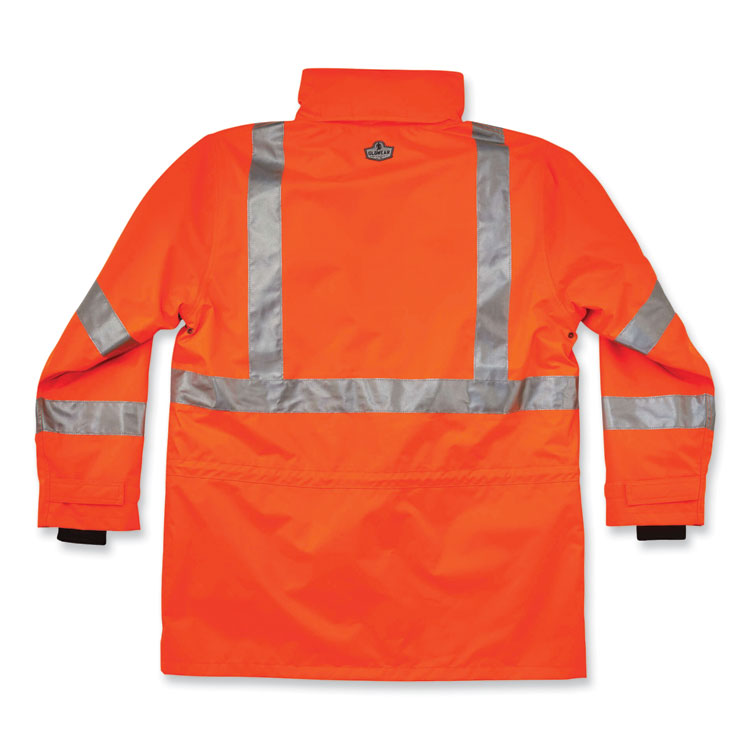 GloWear 8385 Class 3 Hi-Vis 4-in-1 Jacket, Large, Orange