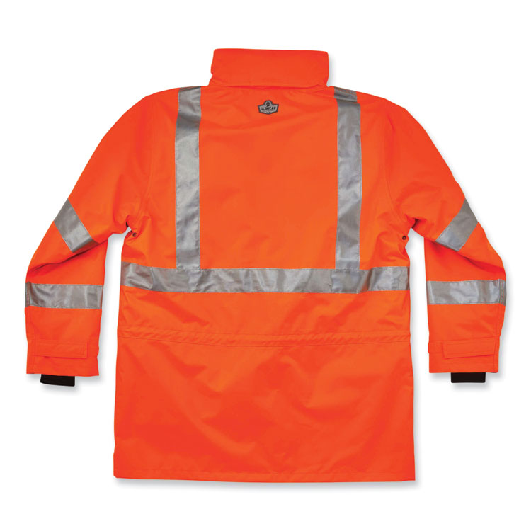GloWear 8385 Class 3 Hi-Vis 4-in-1 Jacket, 5X-Large, Orange