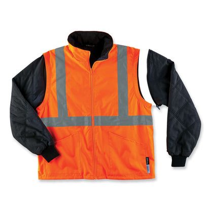 GloWear 8385 Class 3 Hi-Vis 4-in-1 Jacket, 5X-Large, Orange