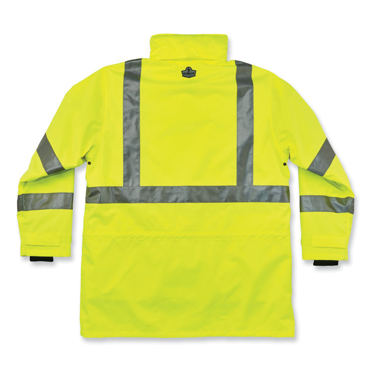 GloWear 8385 Class 3 Hi-Vis 4-in-1 Jacket, 2X-Large, Lime