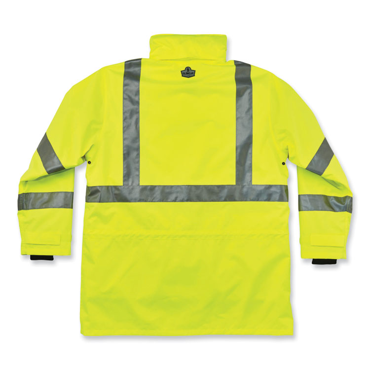 GloWear 8385 Class 3 Hi-Vis 4-in-1 Jacket, 4X-Large, Lime