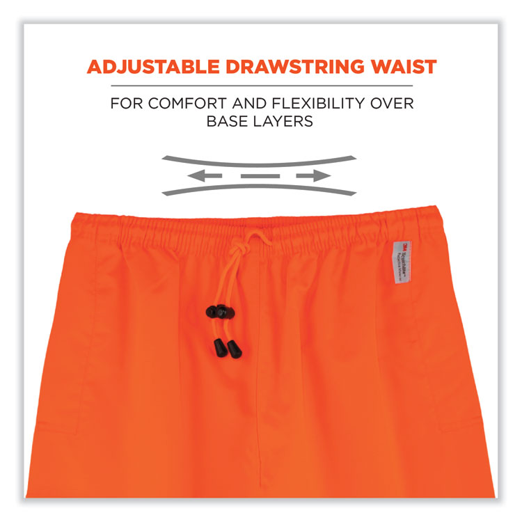 GloWear 8915 Class E Hi-Vis Rain Pants, Medium, Orange