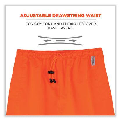 GloWear 8915 Class E Hi-Vis Rain Pants, Large, Orange