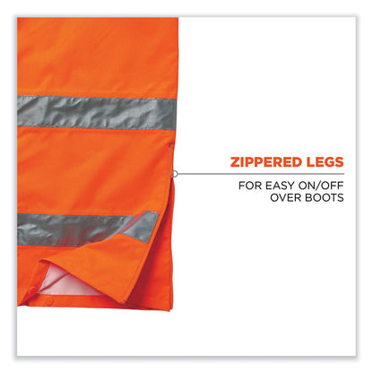 GloWear 8915 Class E Hi-Vis Rain Pants, Large, Orange