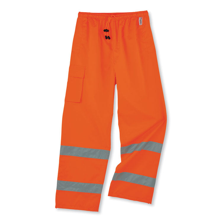 GloWear 8915 Class E Hi-Vis Rain Pants, X-Large, Orange