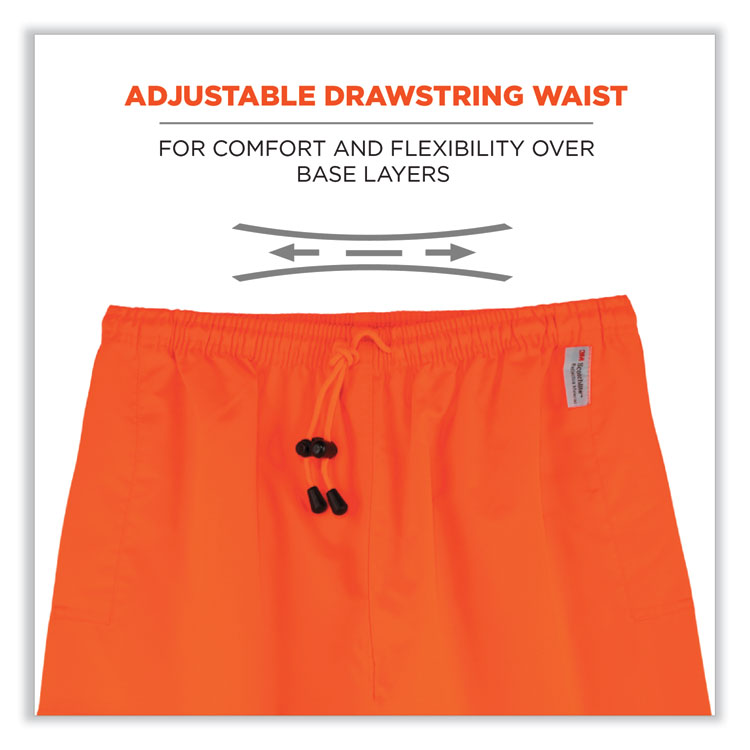GloWear 8915 Class E Hi-Vis Rain Pants, 5X-Large, Orange