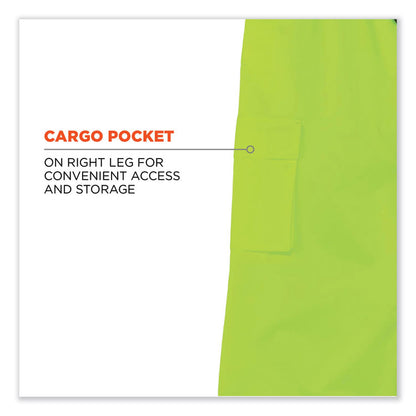 GloWear 8915 Class E Hi-Vis Rain Pants, Large, Lime