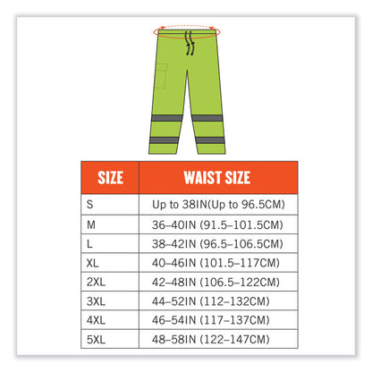 GloWear 8915 Class E Hi-Vis Rain Pants, 3X-Large, Lime