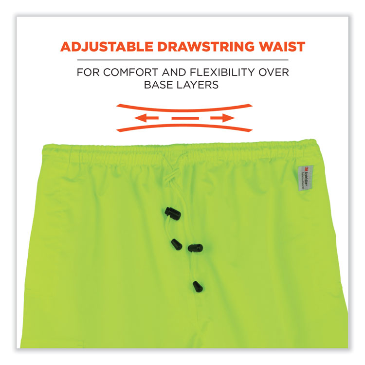 GloWear 8915 Class E Hi-Vis Rain Pants, 4X-Large, Lime
