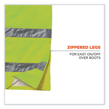 GloWear 8915 Class E Hi-Vis Rain Pants, 4X-Large, Lime