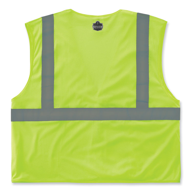 GloWear 8210HL-S Single Size Class 2 Economy Mesh Vest, Polyester, Medium, Lime