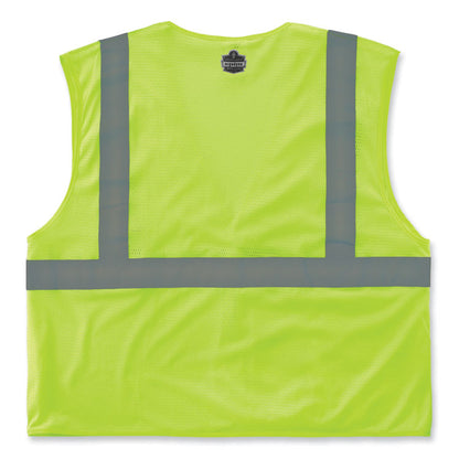 GloWear 8210HL-S Single Size Class 2 Economy Mesh Vest, Polyester, X-Large, Lime