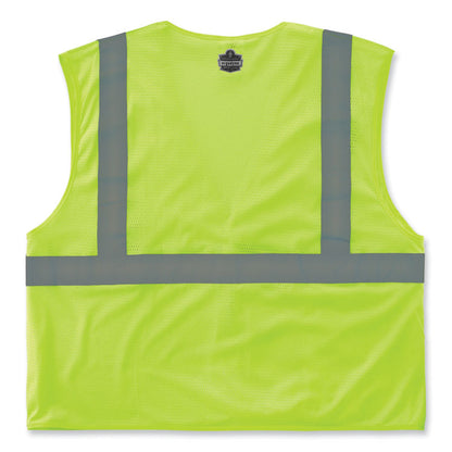 GloWear 8210HL-S Single Size Class 2 Economy Mesh Vest, Polyester, 5X-Large, Lime