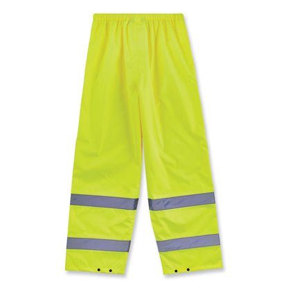 GloWear 8916 Class E Lightweight Hi-Vis Rain Pants, Large, Lime