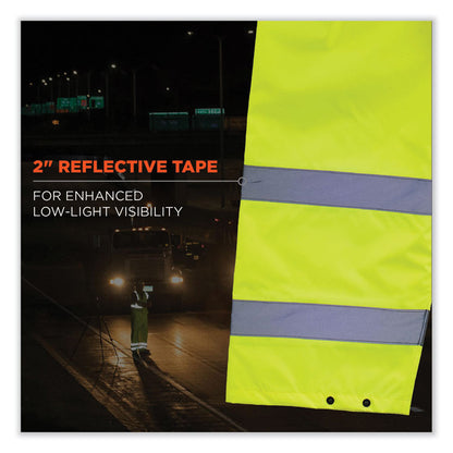 GloWear 8916 Class E Lightweight Hi-Vis Rain Pants, 3X-Large, Lime