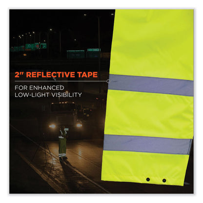 GloWear 8916 Class E Lightweight Hi-Vis Rain Pants, 4X-Large, Lime