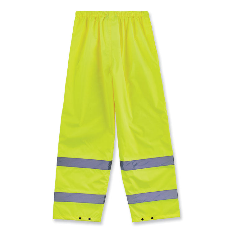 GloWear 8916 Class E Lightweight Hi-Vis Rain Pants, 5X-Large, Lime