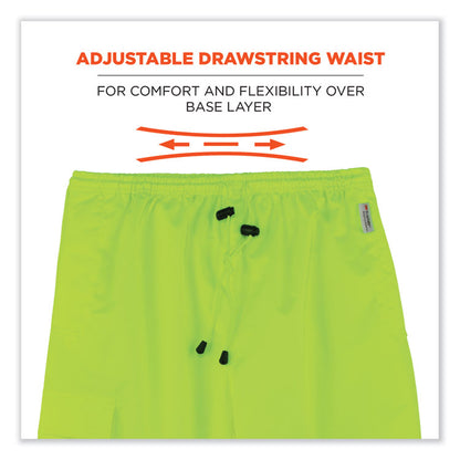 GloWear 8915BK Class E Hi-Vis Rain Pants Black Bottom, Small, Lime