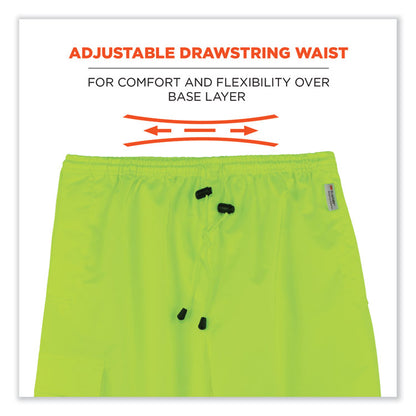GloWear 8915BK Class E Hi-Vis Rain Pants Black Bottom, 5X-Large, Lime