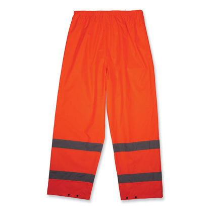 GloWear 8916 Class E Lightweight Hi-Vis Rain Pants, Large, Orange