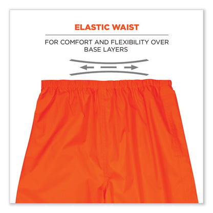 GloWear 8916 Class E Lightweight Hi-Vis Rain Pants, 2X-Large, Orange