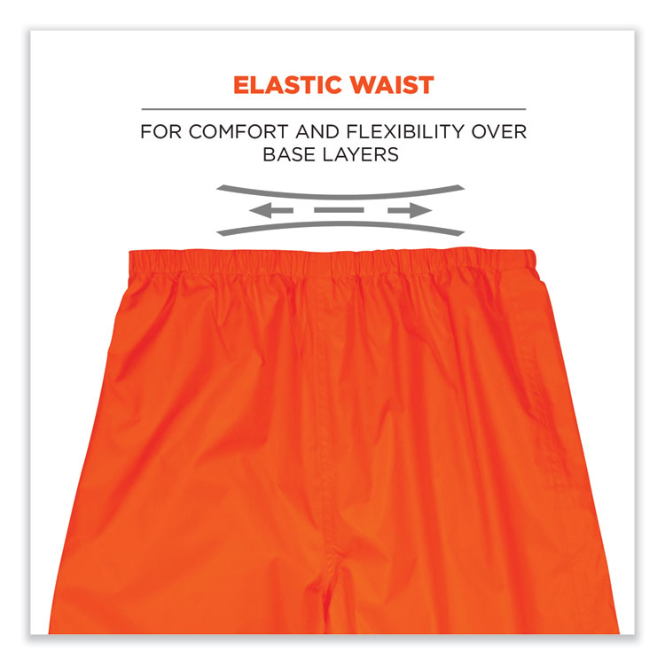 GloWear 8916 Class E Lightweight Hi-Vis Rain Pants, 5X-Large, Orange