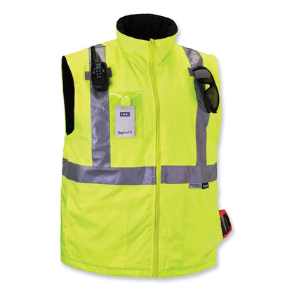 GloWear 8287 Class 2 Hi-Vis Jacket with Removable Sleeves, 2X-Large, Lime