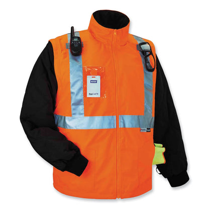 GloWear 8287 Class 2 Hi-Vis Jacket with Removable Sleeves, 5X-Large, Orange