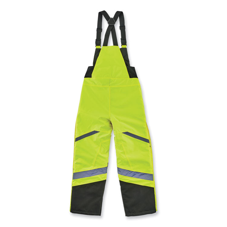 GloWear 8928 Class E Hi-Vis Insulated Bibs, Medium, Lime