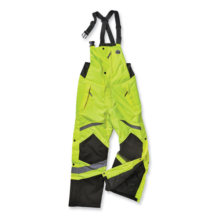 GloWear 8928 Class E Hi-Vis Insulated Bibs, X-Large, Lime
