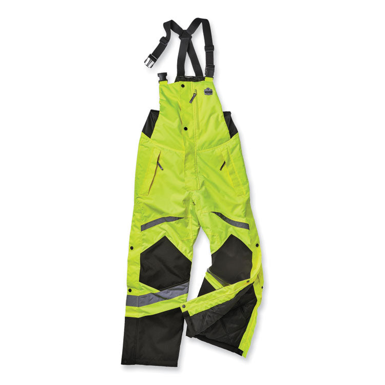 GloWear 8928 Class E Hi-Vis Insulated Bibs, 2X-Large, Lime