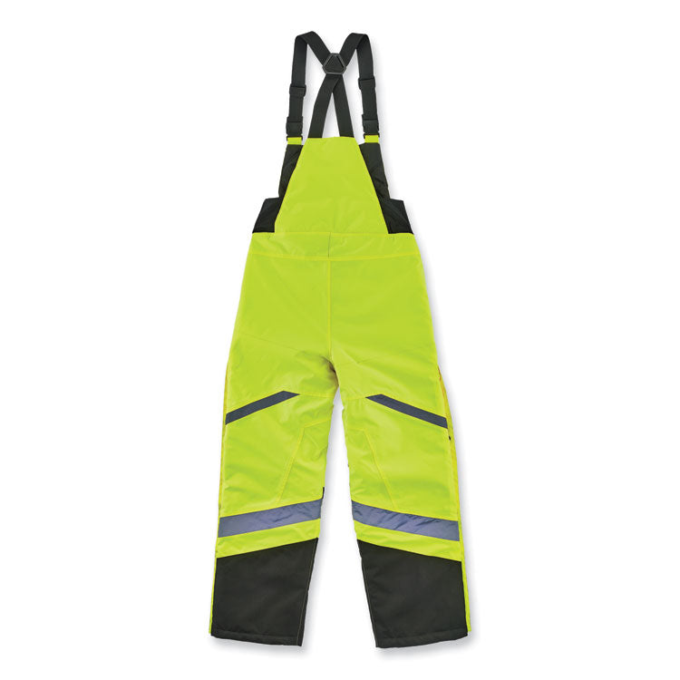GloWear 8928 Class E Hi-Vis Insulated Bibs, 5X-Large, Lime