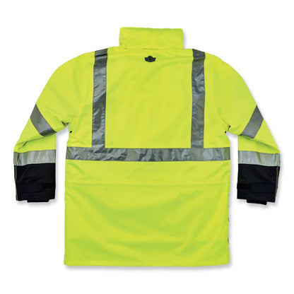 GloWear 8388 Class 3/2 Hi-Vis Thermal Jacket Kit, Small, Lime