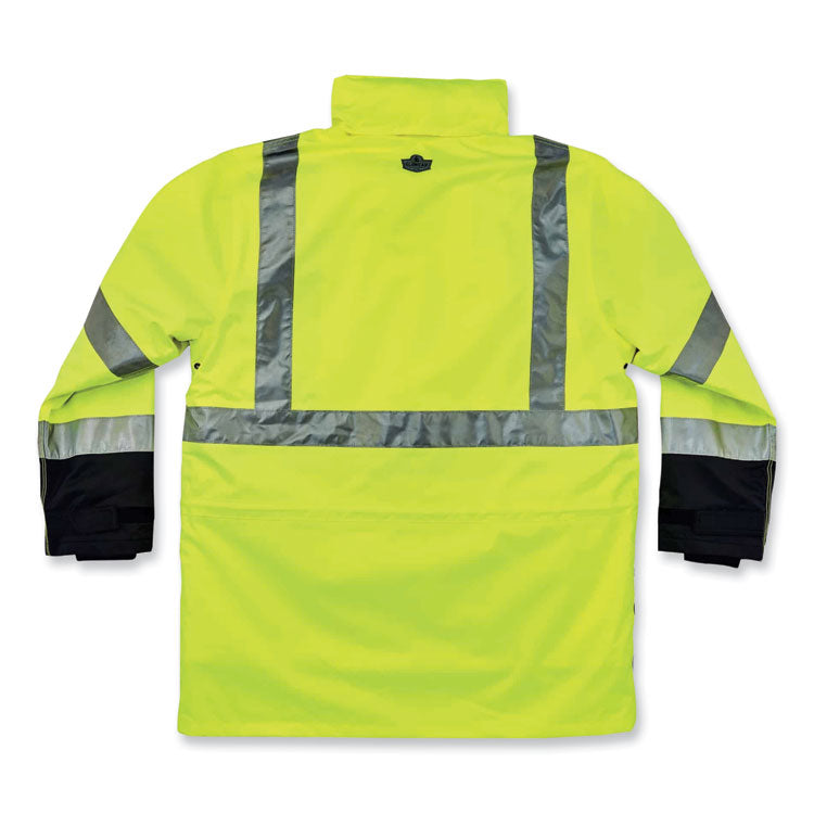 GloWear 8388 Class 3/2 Hi-Vis Thermal Jacket Kit, 3X-Large, Lime