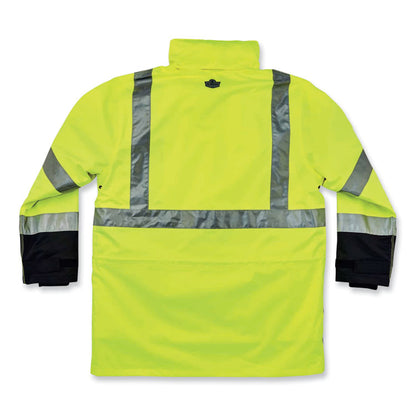 GloWear 8388 Class 3/2 Hi-Vis Thermal Jacket Kit, 4X-Large, Lime