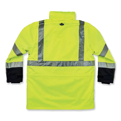 GloWear 8388 Class 3/2 Hi-Vis Thermal Jacket Kit, 5X-Large, Lime