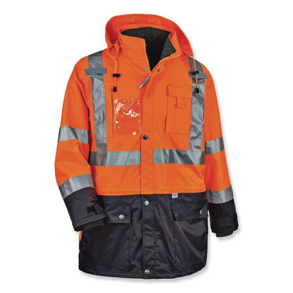 GloWear 8388 Class 3/2 Hi-Vis Thermal Jacket Kit, X-Large, Orange