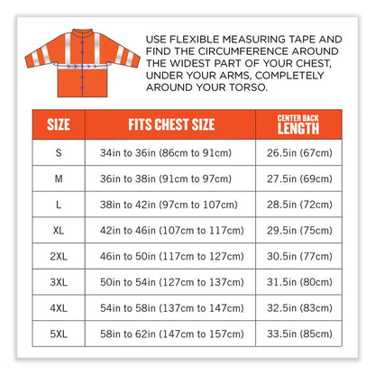 GloWear 8377 Class 3 Hi-Vis Quilted Bomber Jacket, Orange, Small