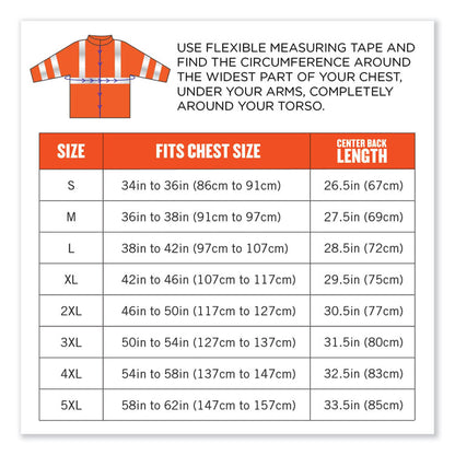 GloWear 8377 Class 3 Hi-Vis Quilted Bomber Jacket, Orange, Large
