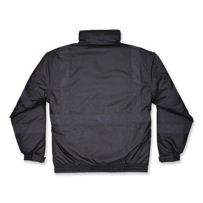 GloWear 8377EV Non-Certified Hi-Vis Quilted Bomber Jacket, Black, Small