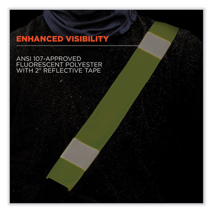 GloWear 8004 Hi-Vis Seat Belt Cover, 6" x 18.5", Lime