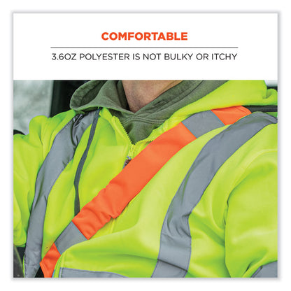 GloWear 8004 Hi-Vis Seat Belt Cover, 6" x 18.5", Lime