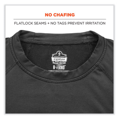 N-Ferno 6435 Midweight Long Sleeve Base Layer Shirt, 3X-Large, Black