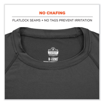 N-Ferno 6436 Long Sleeve Lightweight Base Layer Shirt, 2X-Large, Black