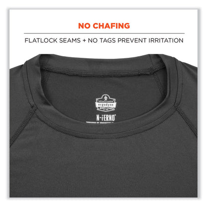 N-Ferno 6436 Long Sleeve Lightweight Base Layer Shirt, 3X-Large, Black
