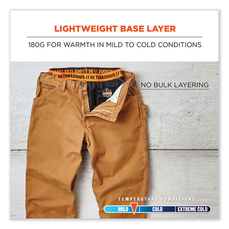 N-Ferno 6481 Lightweight Base Layer Pants, Large, Black