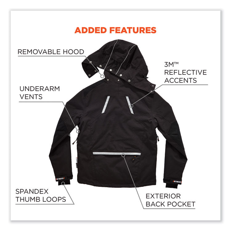 N-Ferno 6466 Thermal Jacket with 500D Nylon Shell, X-Large, Black
