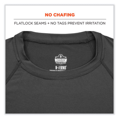 N-Ferno 6436 Long Sleeve Lightweight Base Layer Shirt, X-Large, Black